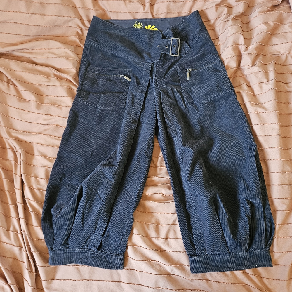 Cop Copine Dark Grey Corduroy Capri Pants